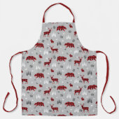 Buffalo Plaid Bosdieren Patroon Schort (Voorkant)