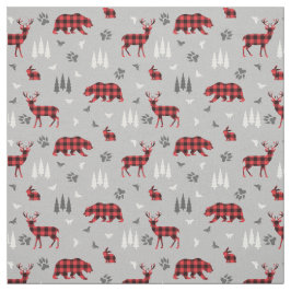 Buffalo Plaid Bosdieren Patroon Stof