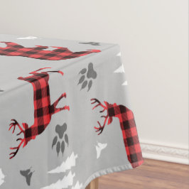 Buffalo Plaid Bosdieren Patroon Tafelkleed