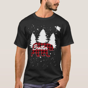 Buffalo Plaid Brother Beer Kerstboom Pajama F T-shirt
