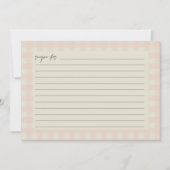 Buffalo Plaid Bruiloftsreceptkaart Bedankkaart (Voorkant)