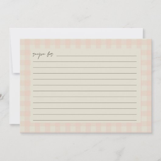 Buffalo Plaid Bruiloftsreceptkaart Bedankkaart (Voorkant)