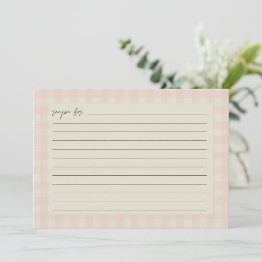 Buffalo Plaid Bruiloftsreceptkaart Bedankkaart (Staand voorkant)