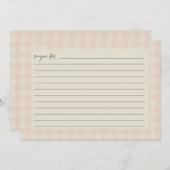 Buffalo Plaid Bruiloftsreceptkaart Bedankkaart (Voorkant / Achterkant)