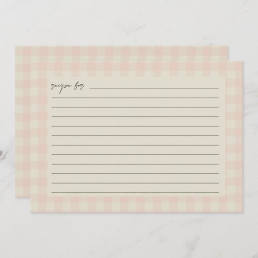 Buffalo Plaid Bruiloftsreceptkaart Bedankkaart (Voorkant / Achterkant)