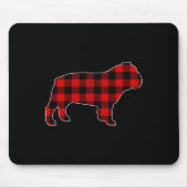 Buffalo Plaid Bulldog Muismat (Voorkant)