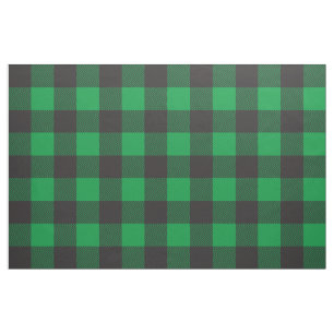 Buffalo plaid check Patroon zwart groen Stof