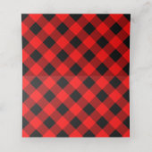 Buffalo Plaid Check Westerne kerstblokhut Plaatskaartje (Binnenkant ongevouwen)