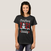 Buffalo Plaid Christmas 2021 Daddy Snowman T-shirt (Voorkant volledig)