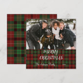 Buffalo plaid Christmas Gevouwen Vakantie Kaart (Voorkant / Achterkant)