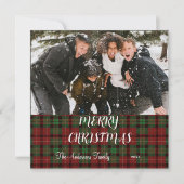 Buffalo plaid Christmas Gevouwen Vakantie Kaart (Voorkant)