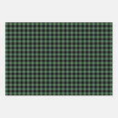 Buffalo Plaid Christmas Photo Collage Black Green  Inpakpapier Vel (Voorkant 2)