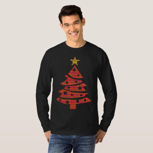 Buffalo Plaid Christmas Tree T-shirt (Voorkant volledig)