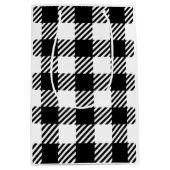 Buffalo Plaid Classic Designer Stijl Zwart Wit Medium Cadeauzakje (Voorkant)