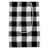 Buffalo Plaid Classic Designer Stijl Zwart Wit Medium Cadeauzakje (Achterkant)