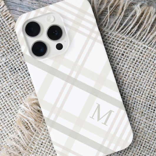 Buffalo Plaid Classic Elegant Monogram Initiaal Case-Mate iPhone Case