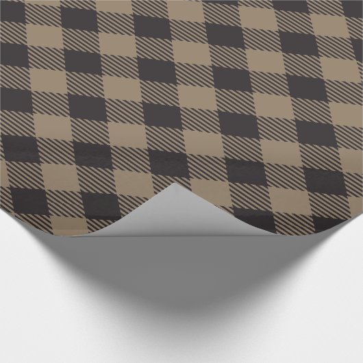 Buffalo Plaid Country Chic Style Cadeaupapier (Hoek)