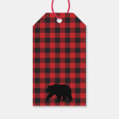 Buffalo Plaid Dank u Labels Cadeaulabel (Achterkant)
