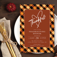 Buffalo Plaid Dankbaar Thanksgiving Diner