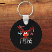 Buffalo Plaid Deer Christmas Rt Crew Resratory The Sleutelhanger (Voorkant)