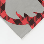 Buffalo Plaid Deer Head Red Black Baby Boy Fleece Deken (Hoek)