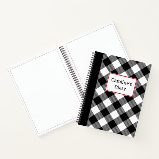  Buffalo Plaid Diary Notitieboek (Binnen)