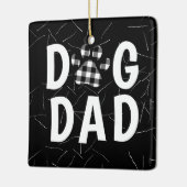 Buffalo Plaid Dog Pawprint met Hondenhaar Keramisch Ornament (Links)