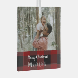 Buffalo plaid een glas ornament