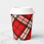 Buffalo Plaid Eenvoudige Papercup Papieren Bekers (Achterkant)
