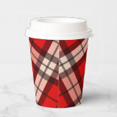 Buffalo Plaid Eenvoudige Papercup Papieren Bekers (Rechts)