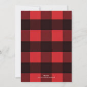 Buffalo Plaid en Chalkboard Kerstfoto Feestdagenkaart (Achterkant)