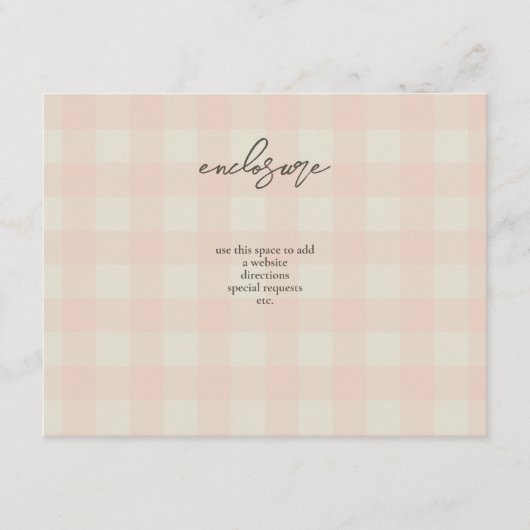 Buffalo Plaid Engagement Party Informatiekaartje (Voorkant)