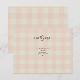 Buffalo Plaid Engagement Party Informatiekaartje