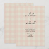 Buffalo Plaid Engagement Party Kaart (Voorkant / Achterkant)