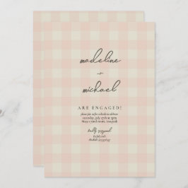 Buffalo Plaid Engagement Party Kaart