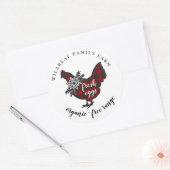 Buffalo Plaid Familie Boerderij Kip Ronde Sticker (Envelop)