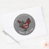 Buffalo Plaid Familie Boerderij Kip Ronde Sticker (Envelop)