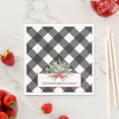 Buffalo Plaid Familie Kerstmis Servet (Insitu)