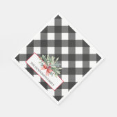 Buffalo Plaid Familie Kerstmis Servet (Hoek)