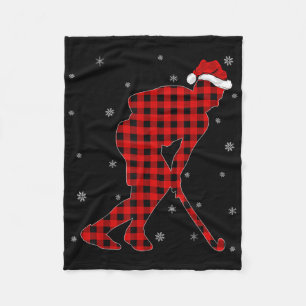 Buffalo Plaid Familie Matching Field Hockey Kerstm Fleece Deken