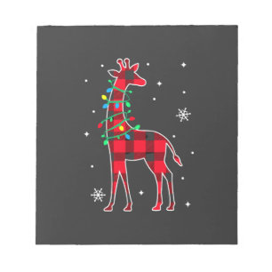 Buffalo Plaid Familie Matching Giraffe Kerstmis Py Notitieblok