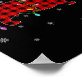 Buffalo Plaid Family Matching Corgi Christmas Paja Poster (Hoek)