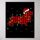 Buffalo Plaid Family Matching Corgi Christmas Paja Poster (Voorkant)