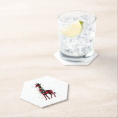 Buffalo Plaid Family Matching Giraffe Christmas Pa Kartonnen Onderzetters (Insitu)
