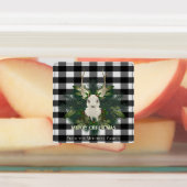 Buffalo Plaid Feestelijke Rendier Kerstvakantie Labels (Aangebracht)