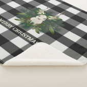 Buffalo Plaid Feestelijke Rendier Kerstvakantie Sherpa Deken (3/4)