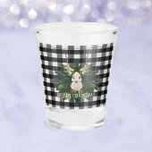 Buffalo Plaid Feestelijke Rendier Kerstvakantie Shot Glas