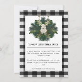 Buffalo Plaid Feestelijke Rendieren Kerstmis Kaart (Achterkant)