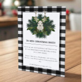 Buffalo Plaid Feestelijke Rendieren Kerstmis Kaart