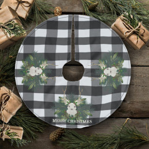 Buffalo Plaid Feestelijke Rendieren Kerstmis Kerstboom Rok